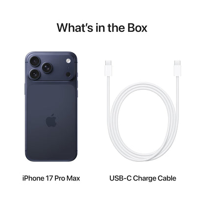 Apple iPhone 17 Pro Max 256 GB: 17.42 cm (6.9″) Display with Promotion, A19 Pro Chip, Best Battery Life in Any iPhone Ever, Pro Fusion Camera System, Center Stage Front Camera; Deep Blue