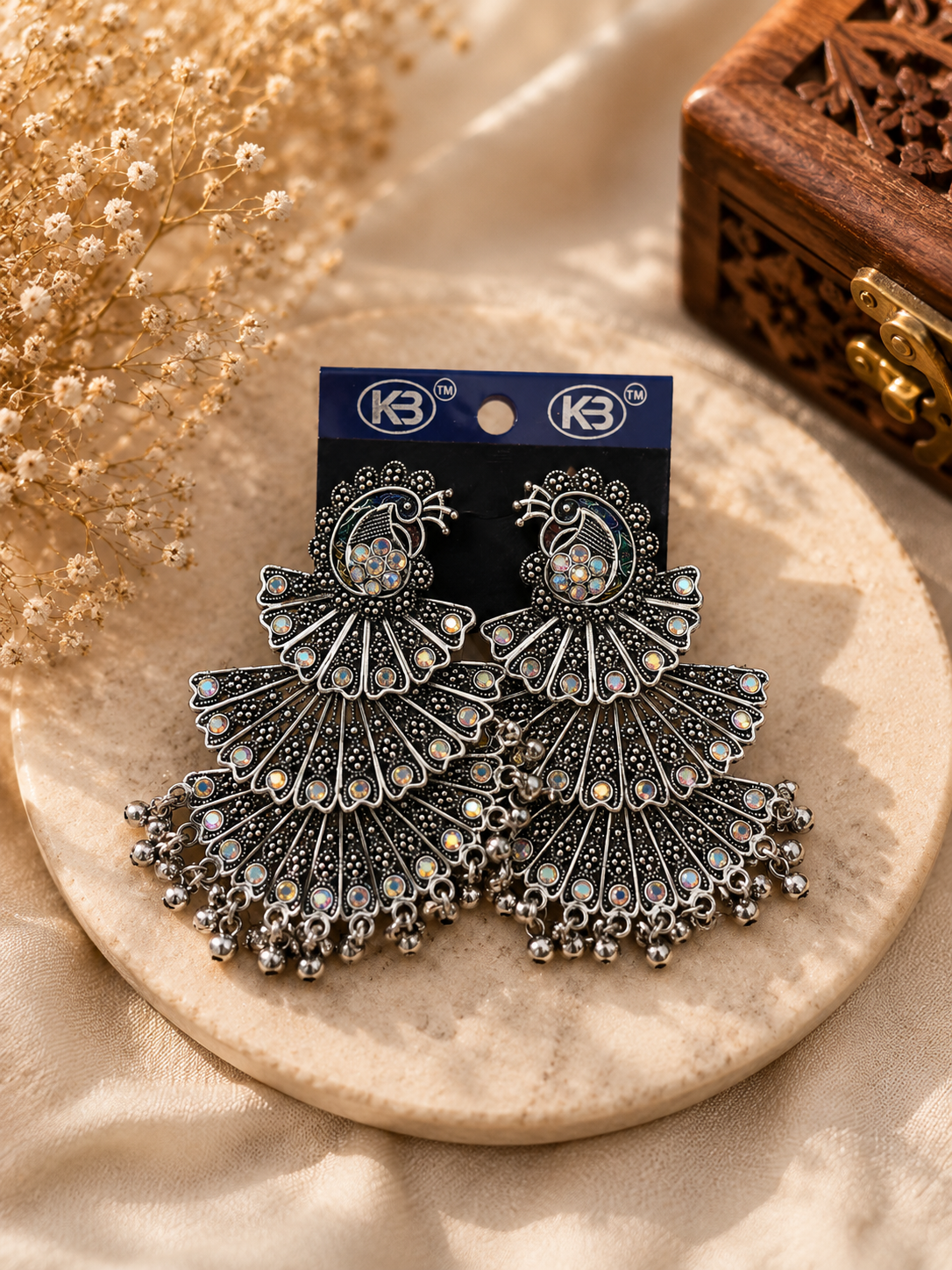 Peacock Fan Jhumka