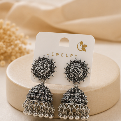 The Midnight Mandala Jhumkas