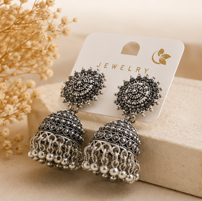 The Midnight Mandala Jhumkas