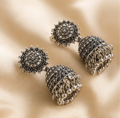 The Midnight Mandala Jhumkas