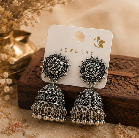 Carved Silver Temple Bells